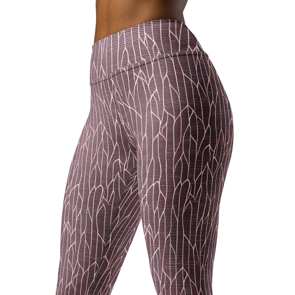Rustic Flow on Yoga Leggings — Left Front
