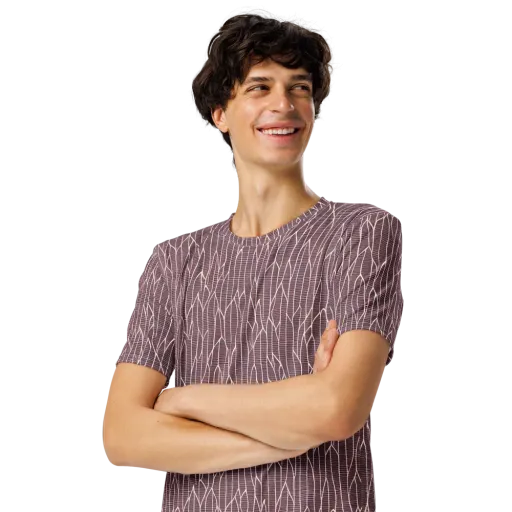 Rustic Flow on a Men's Crew Neck T-Shirt