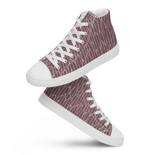 Rustic Flow on a Men's High Top Canvas Shoes