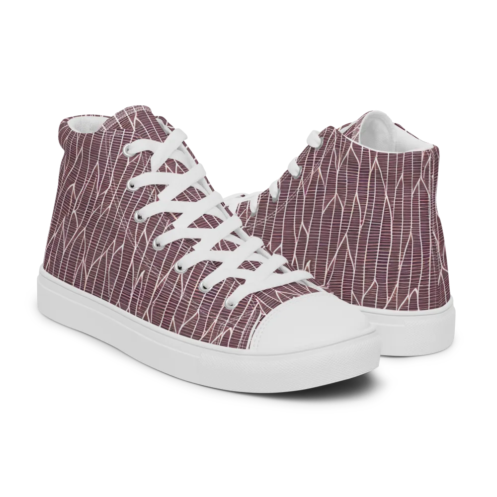 Rustic Flow on Women's High Top Canvas Shoes — Right