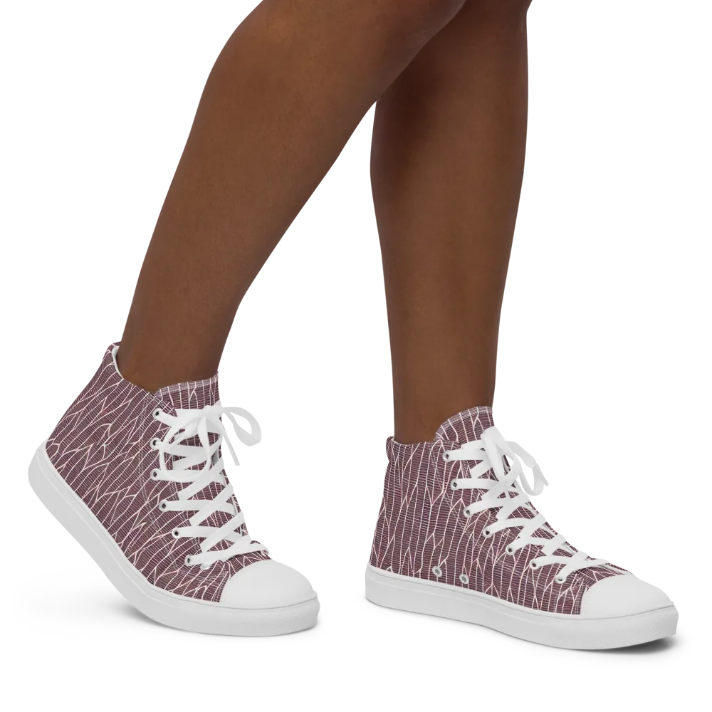 Rustic Flow on Women's High Top Canvas Shoes — Right