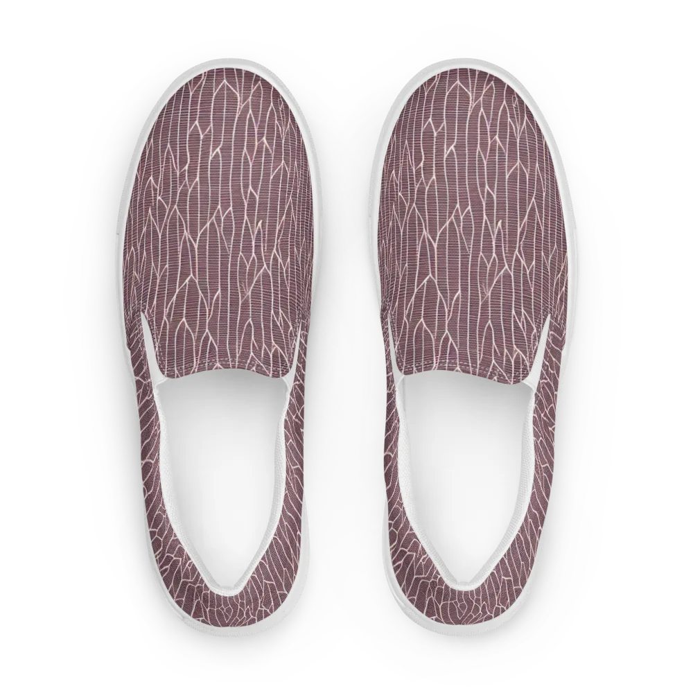 Rustic Flow on Men's Slip-On Canvas Shoes — Front