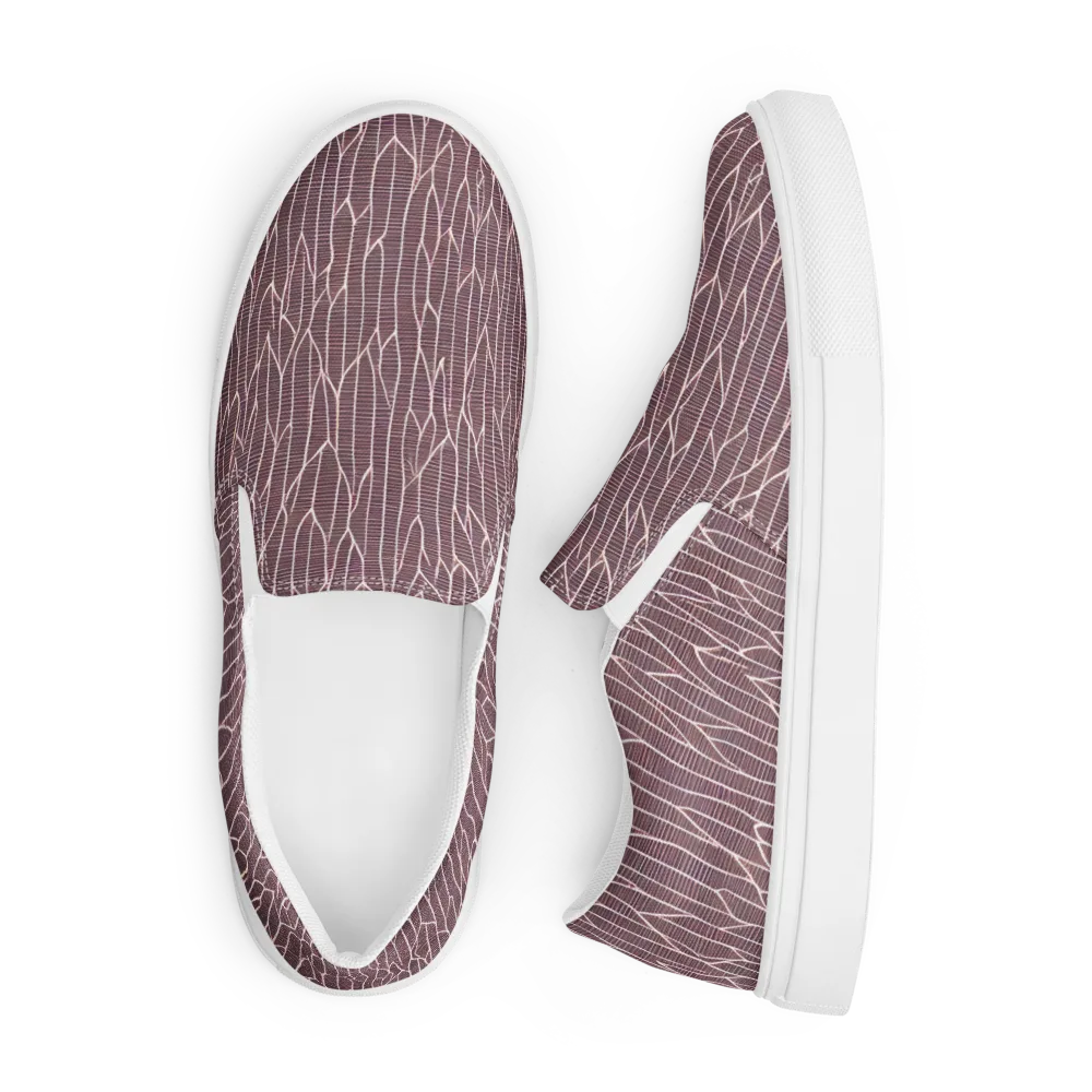 Rustic Flow on Men's Slip-On Canvas Shoes — Front