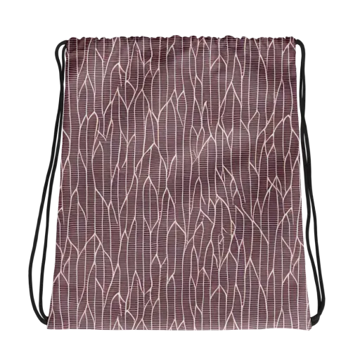Rustic Flow on a Drawstring Bag
