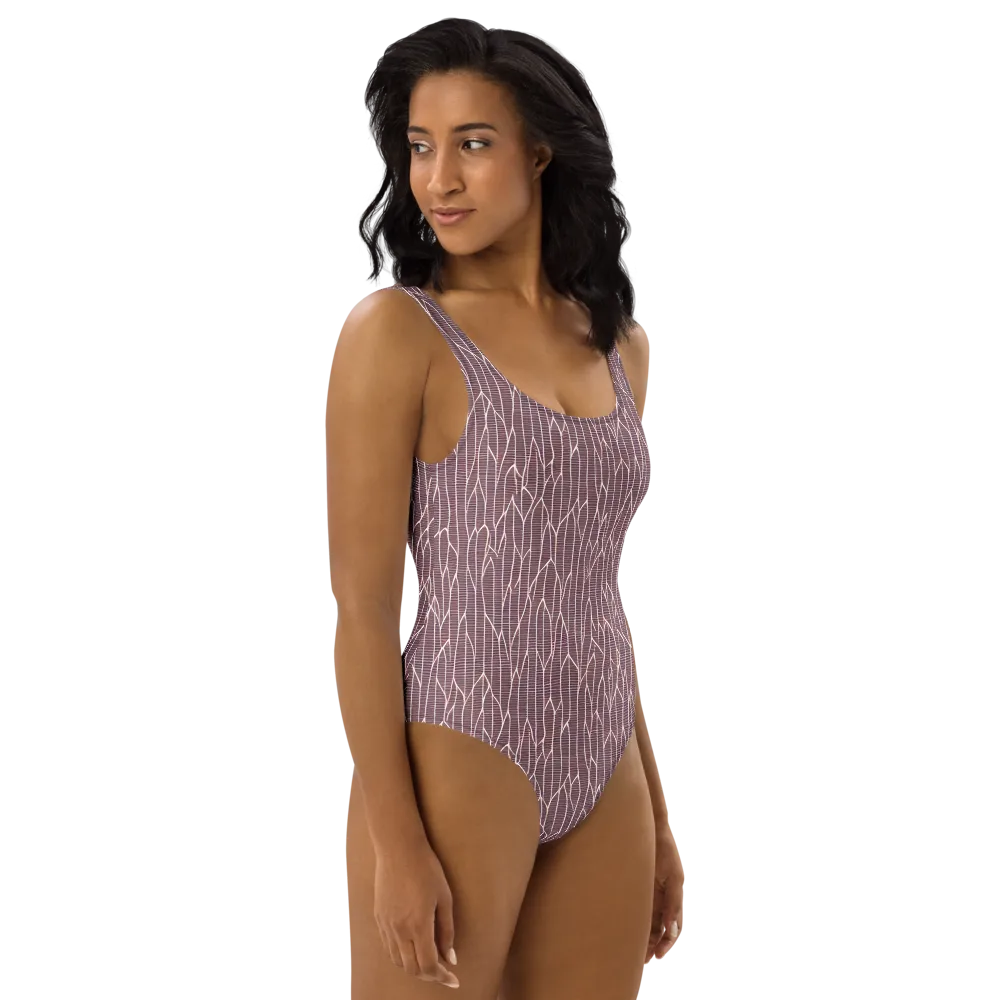 Rustic Flow on One-Piece Swimsuit — Right