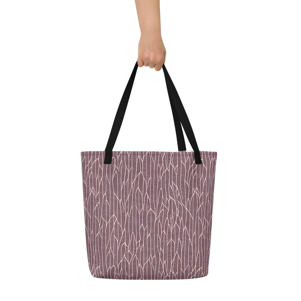 Rustic Flow on Large Tote Bag W/ Pocket — Front