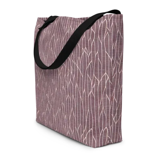 Rustic Flow on a Large Tote Bag W/ Pocket