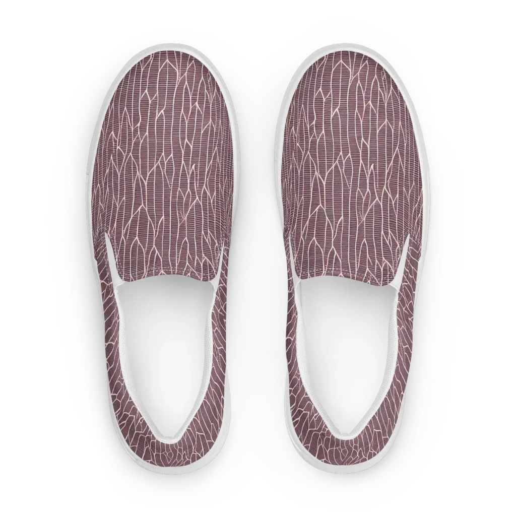 Rustic Flow on Women's Slip-On Canvas Shoes — Front