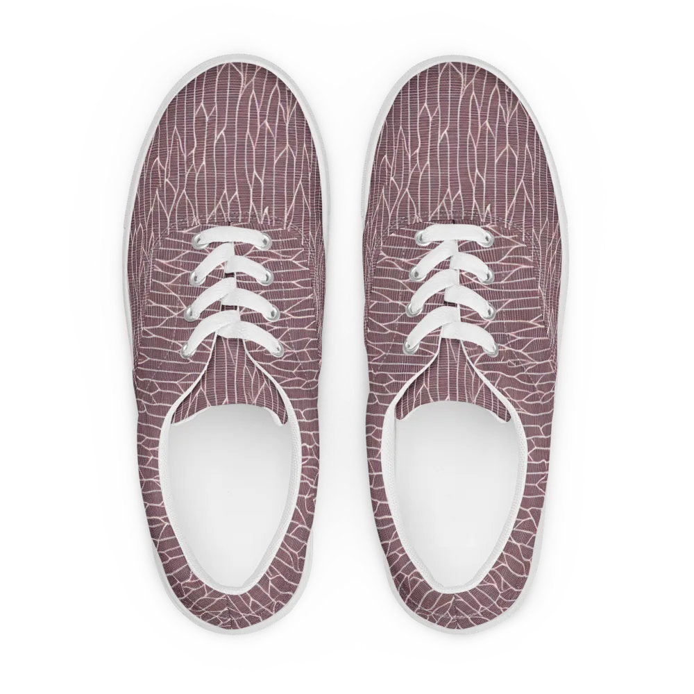 Rustic Flow on Men's Lace-Up Canvas Shoes — Front