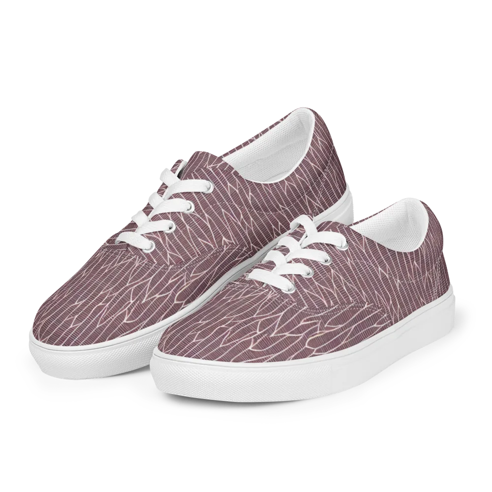 Rustic Flow on Men's Lace-Up Canvas Shoes — Left Front