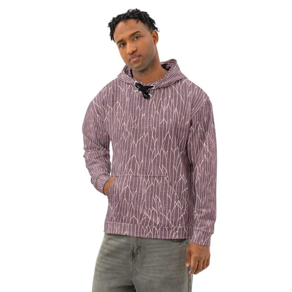 Rustic Flow on Cotton Hoodie — Left Front