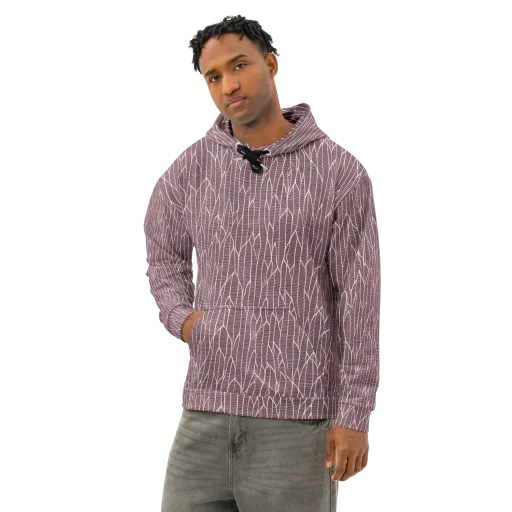 Rustic Flow on a Cotton Hoodie