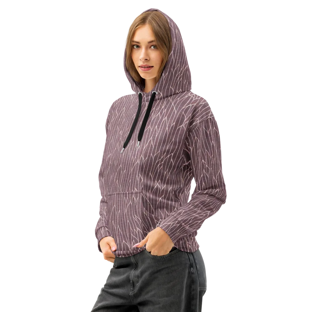 Rustic Flow on Cotton Hoodie — Left Front