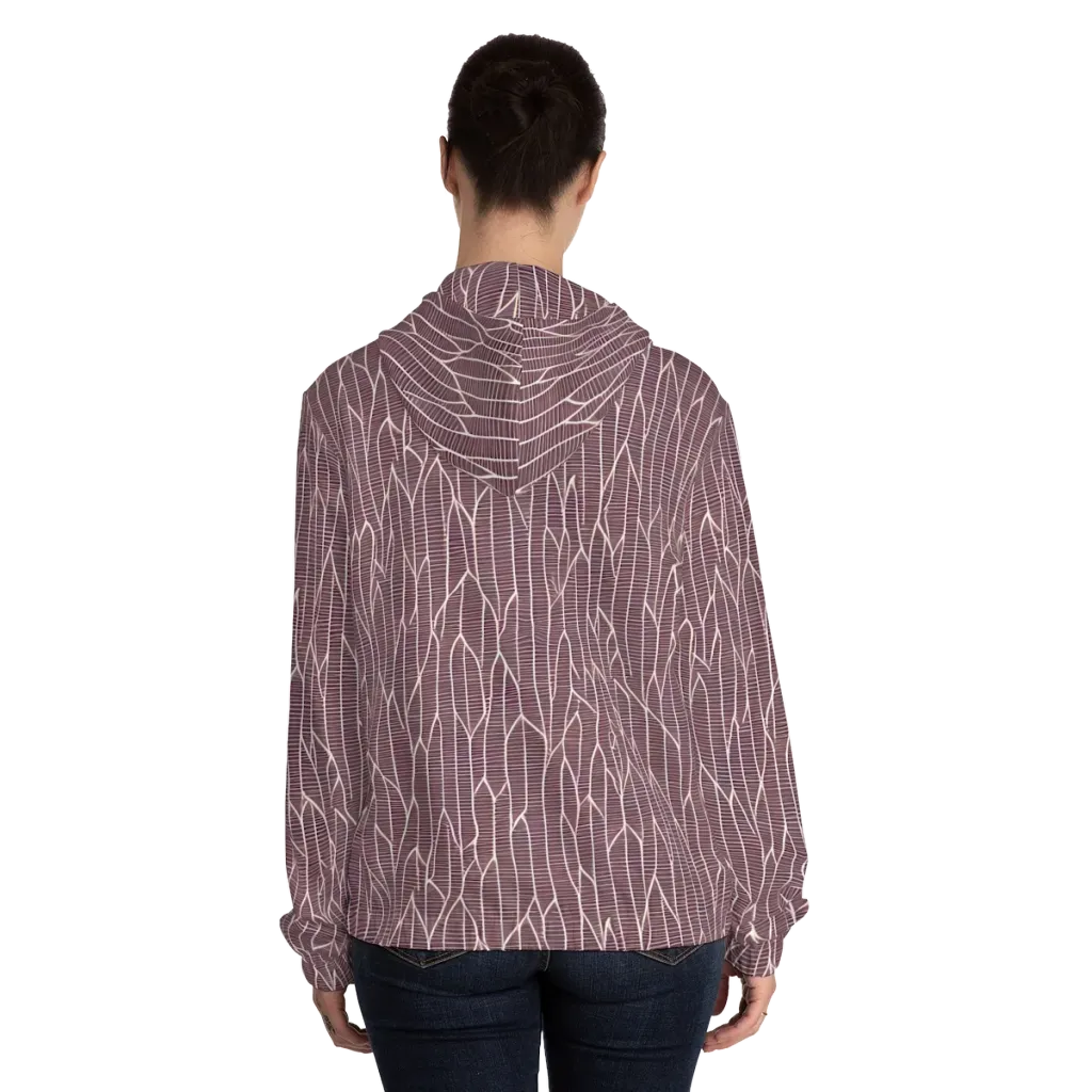 Rustic Flow on Women's Full-Zip Hoodie — Back On Person