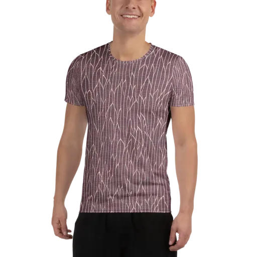 Rustic Flow on a Men's Athletic T-Shirt