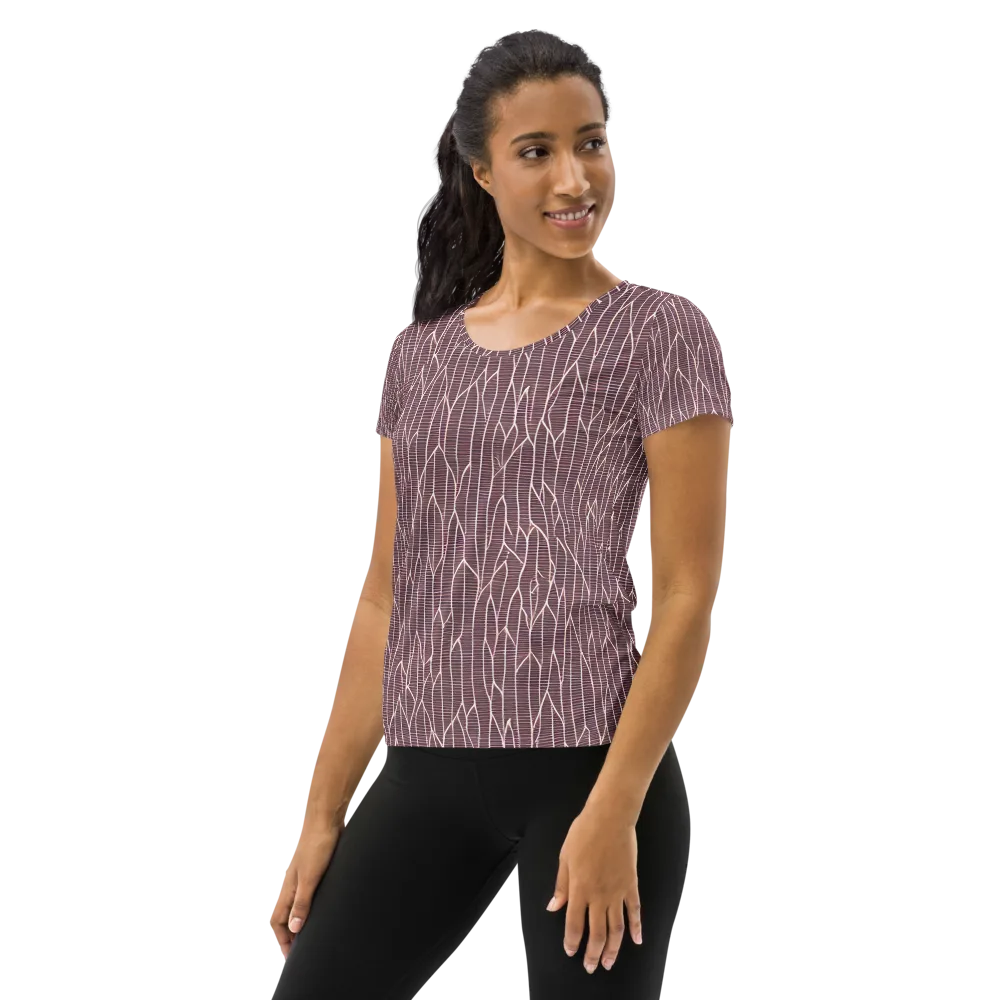 Rustic Flow on Women's Athletic T-Shirt — Left