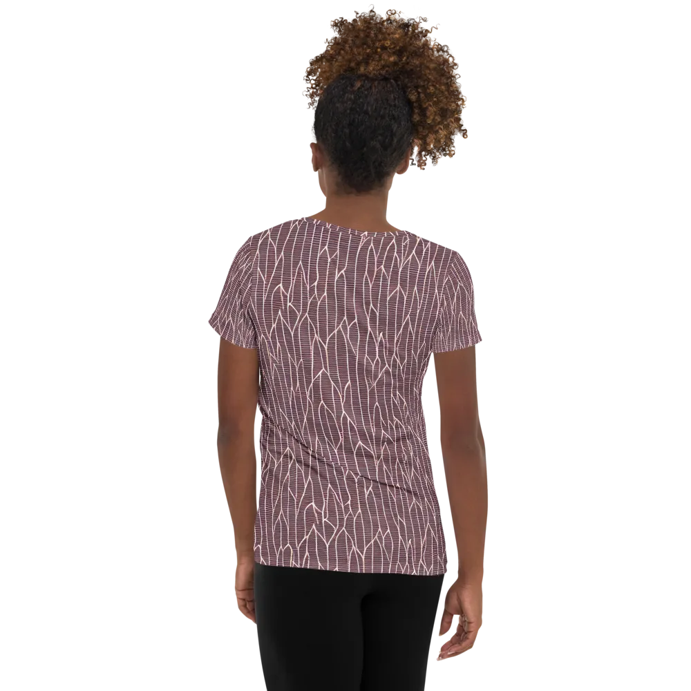 Rustic Flow on Women's Athletic T-Shirt — Back