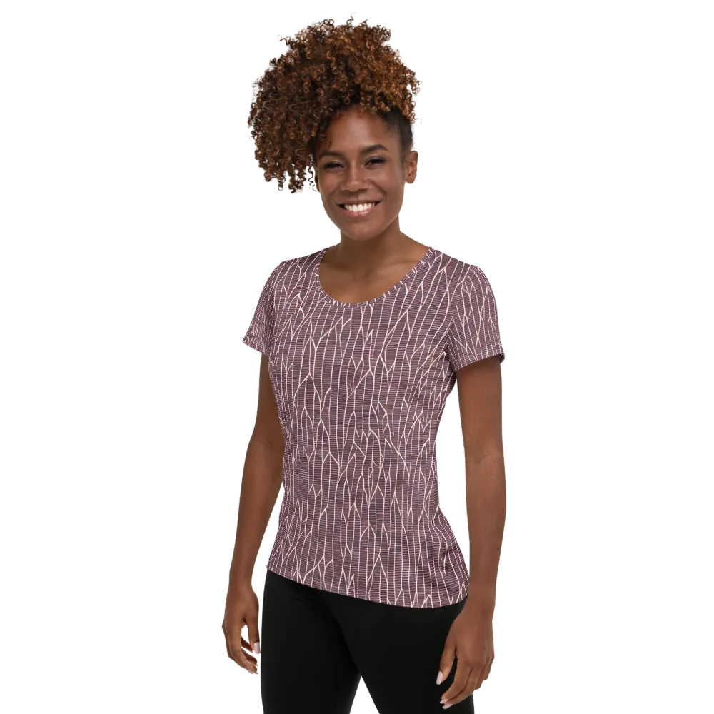 Rustic Flow on Women's Athletic T-Shirt — Left