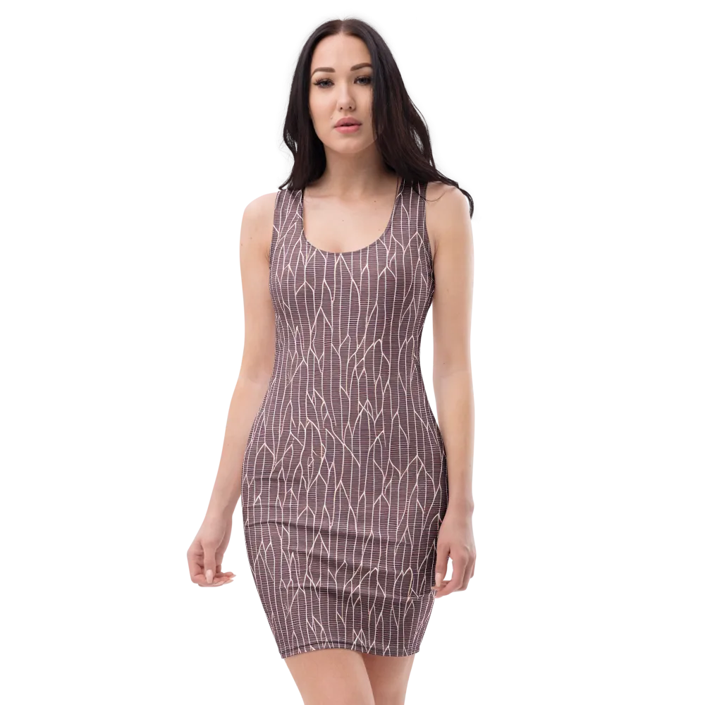 Rustic Flow on Bodycon Dress — Front