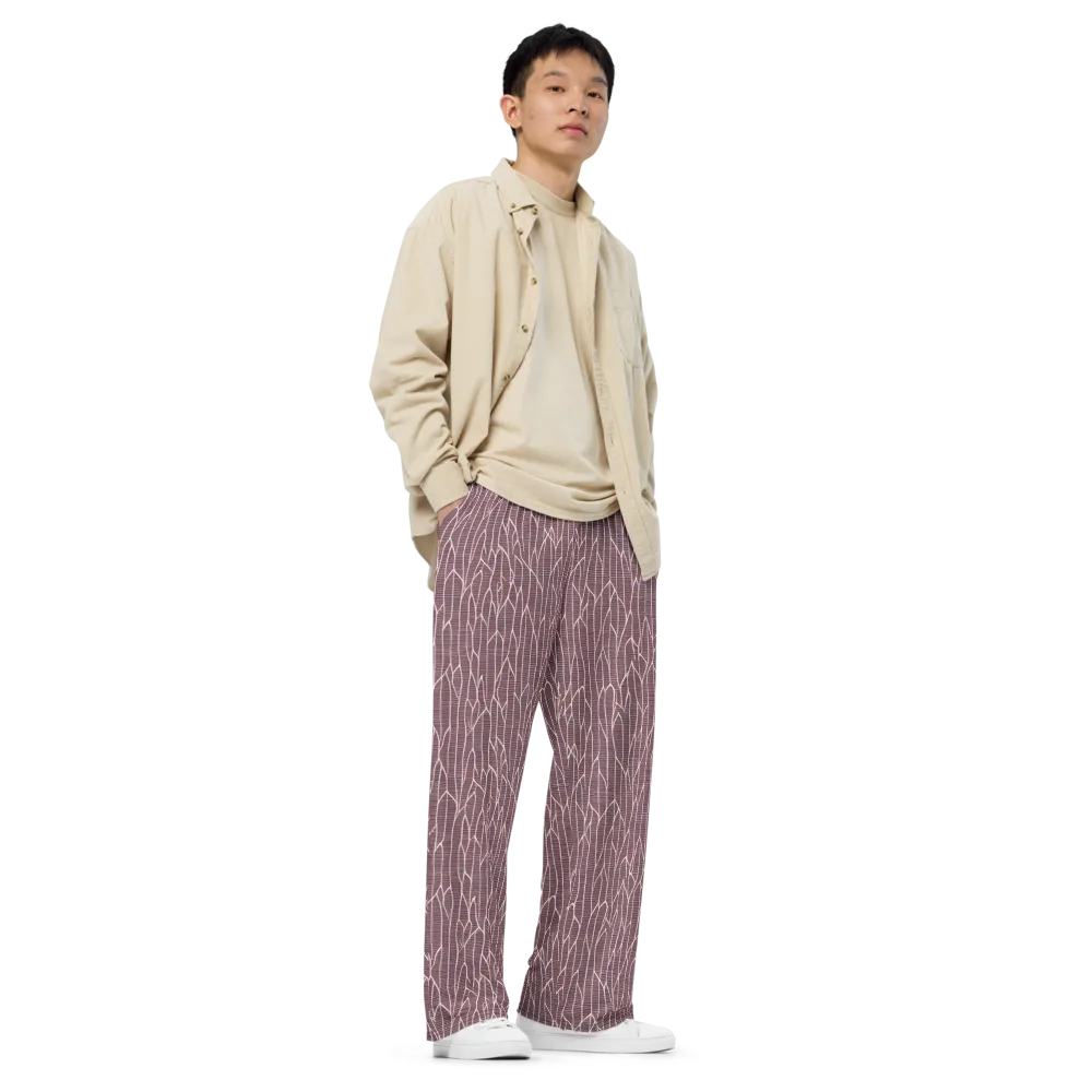 Rustic Flow on Wide-Leg Pants — Right Front