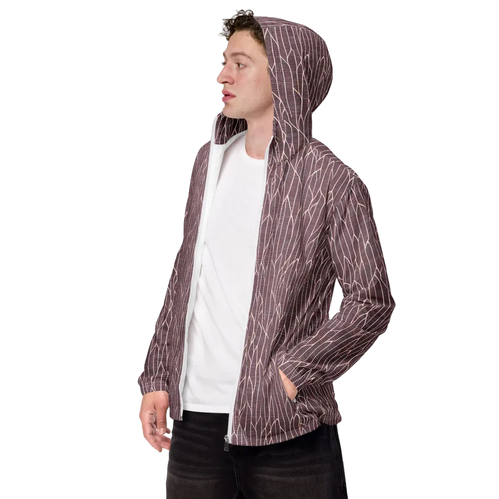 Rustic Flow on Men's Windbreaker — Left Front