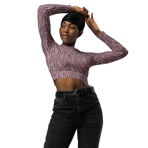 Rustic Flow on a Long Sleeve Crop Top