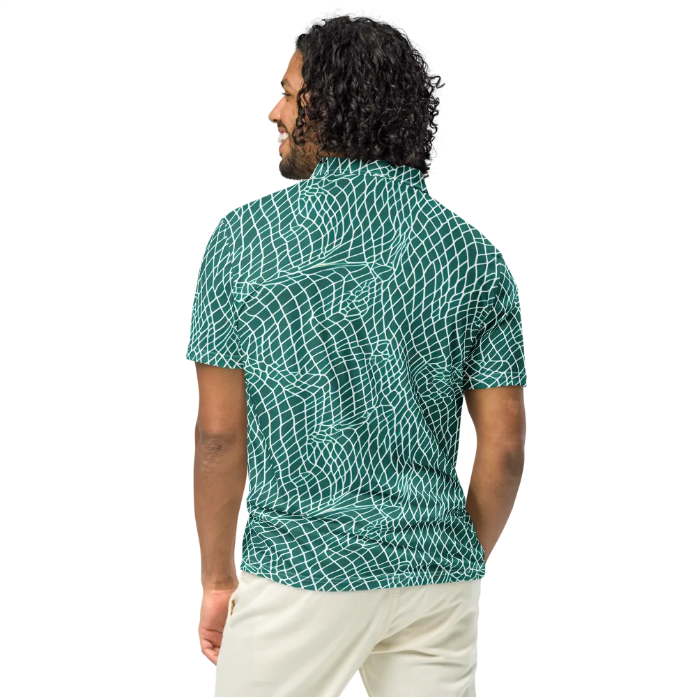 Oceanic Twine on Men's Slim Fit Polo Shirt — Back