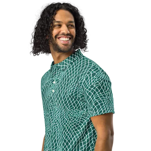 Oceanic Twine on a Men's Slim Fit Polo Shirt