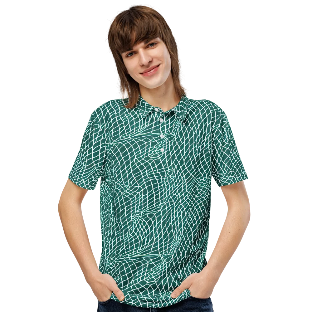 Oceanic Twine on Men's Slim Fit Polo Shirt — Front