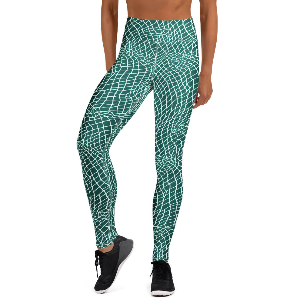 Oceanic Twine on Yoga Leggings — Front