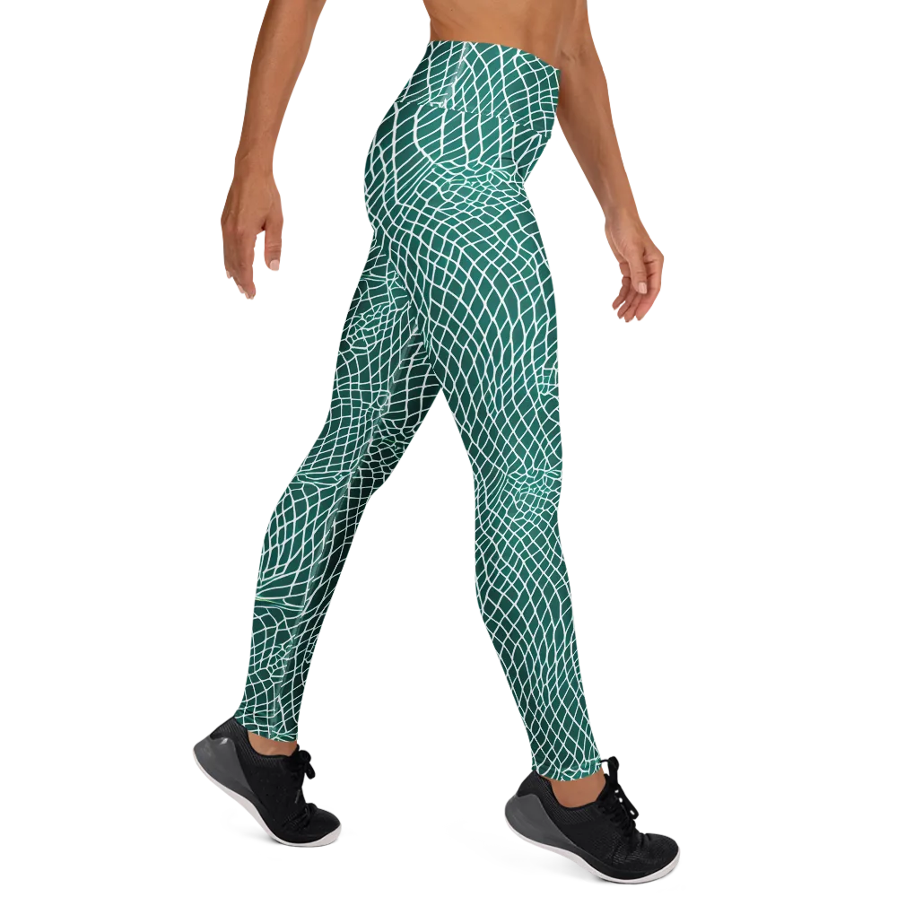 Oceanic Twine on Yoga Leggings — Right