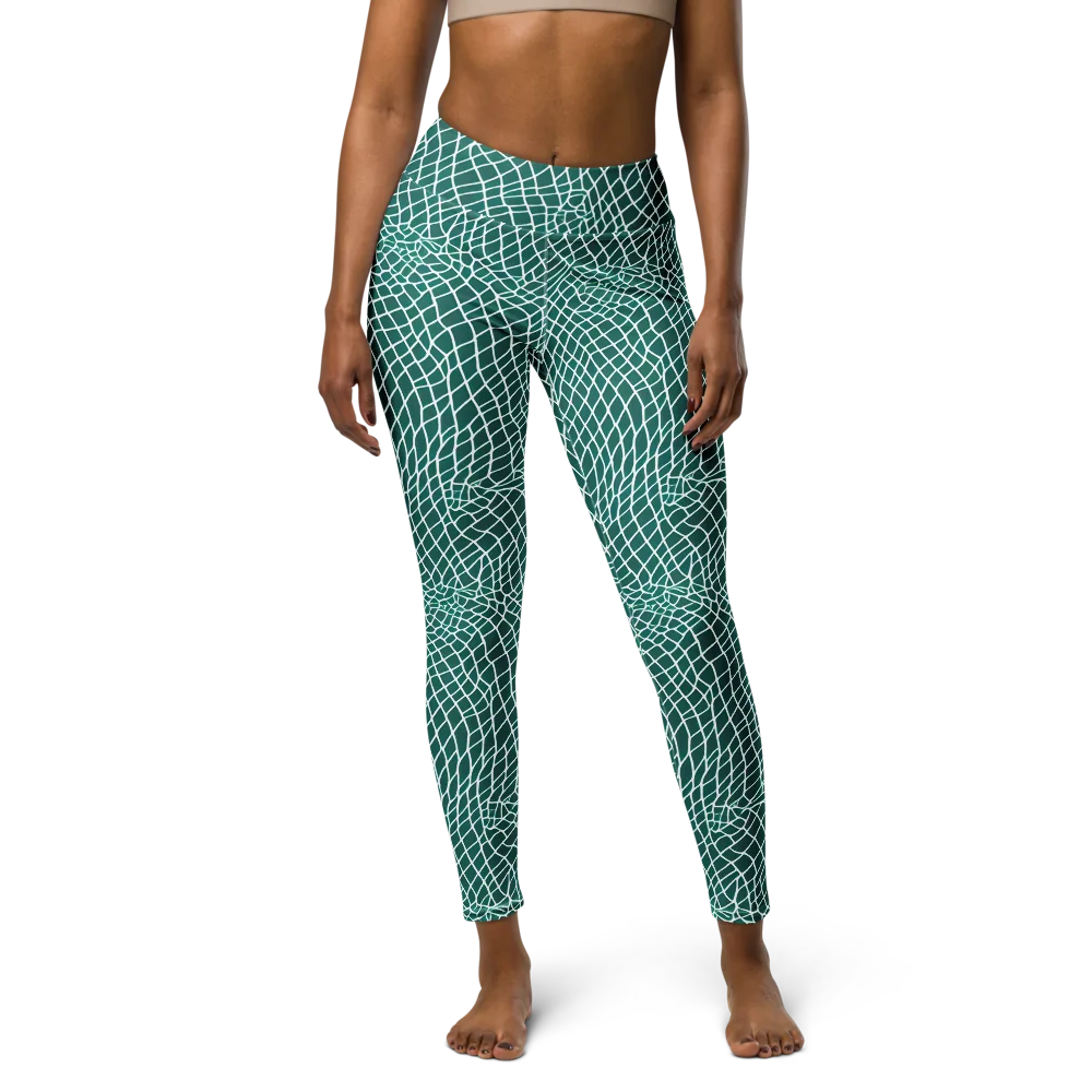 Oceanic Twine on Yoga Leggings — Front