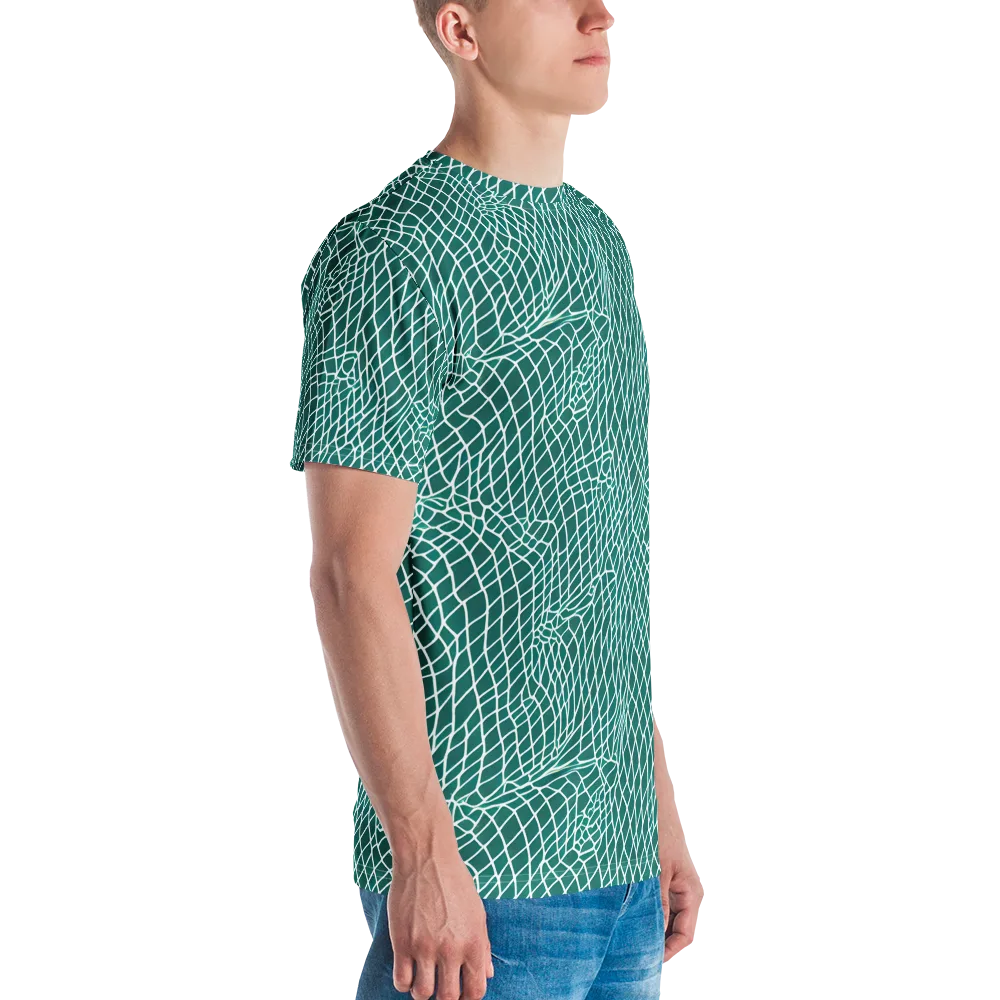 Oceanic Twine on Men's Crew Neck T-Shirt — Right