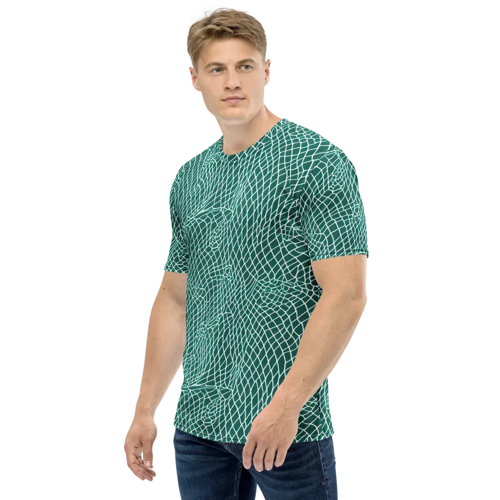 Oceanic Twine on Men's Crew Neck T-Shirt — Left