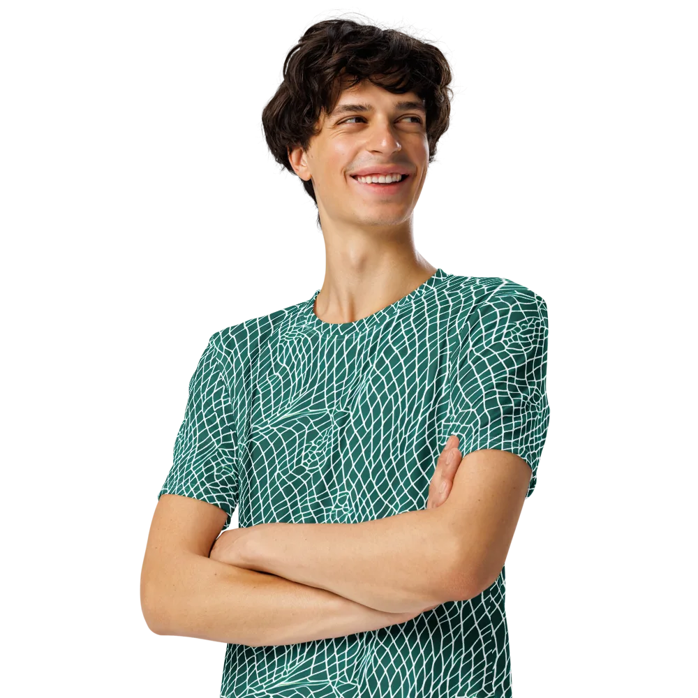 Oceanic Twine on Men's Crew Neck T-Shirt — Left Front
