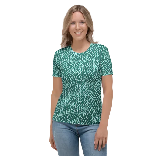 Oceanic Twine on a Women's Crew Neck T-Shirt