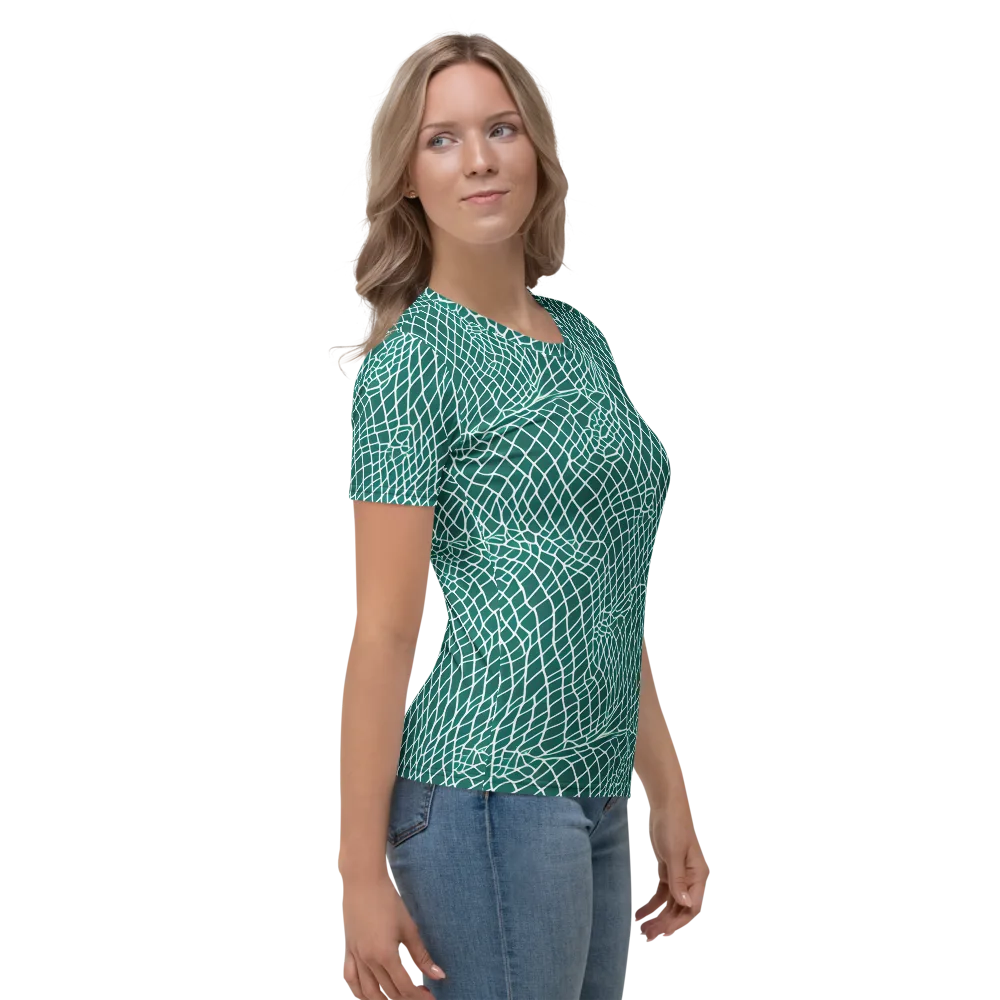 Oceanic Twine on Women's Crew Neck T-Shirt — Right