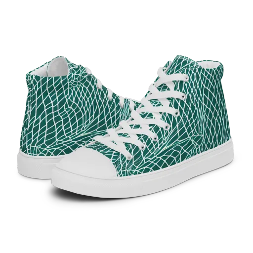 Oceanic Twine on a Women's High Top Canvas Shoes