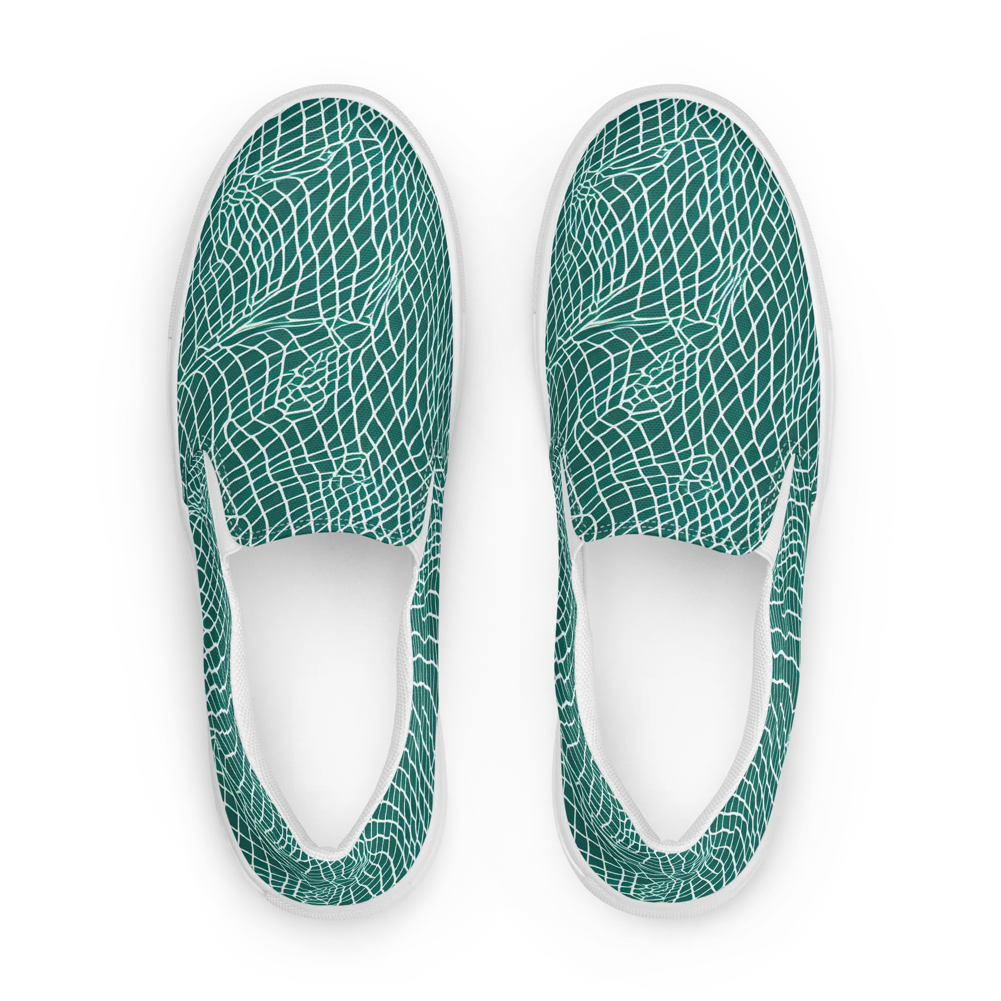 Oceanic Twine on Women's Slip-On Canvas Shoes — Front
