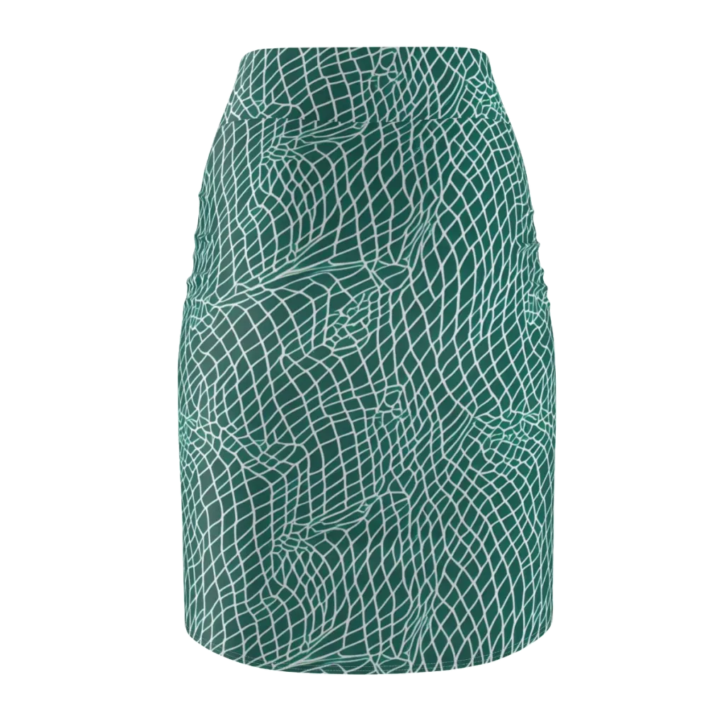 Oceanic Twine on Pencil Skirt — Back
