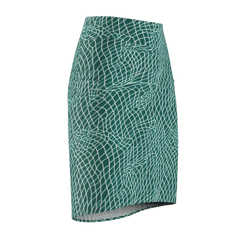 Oceanic Twine on Pencil Skirt — Front Side