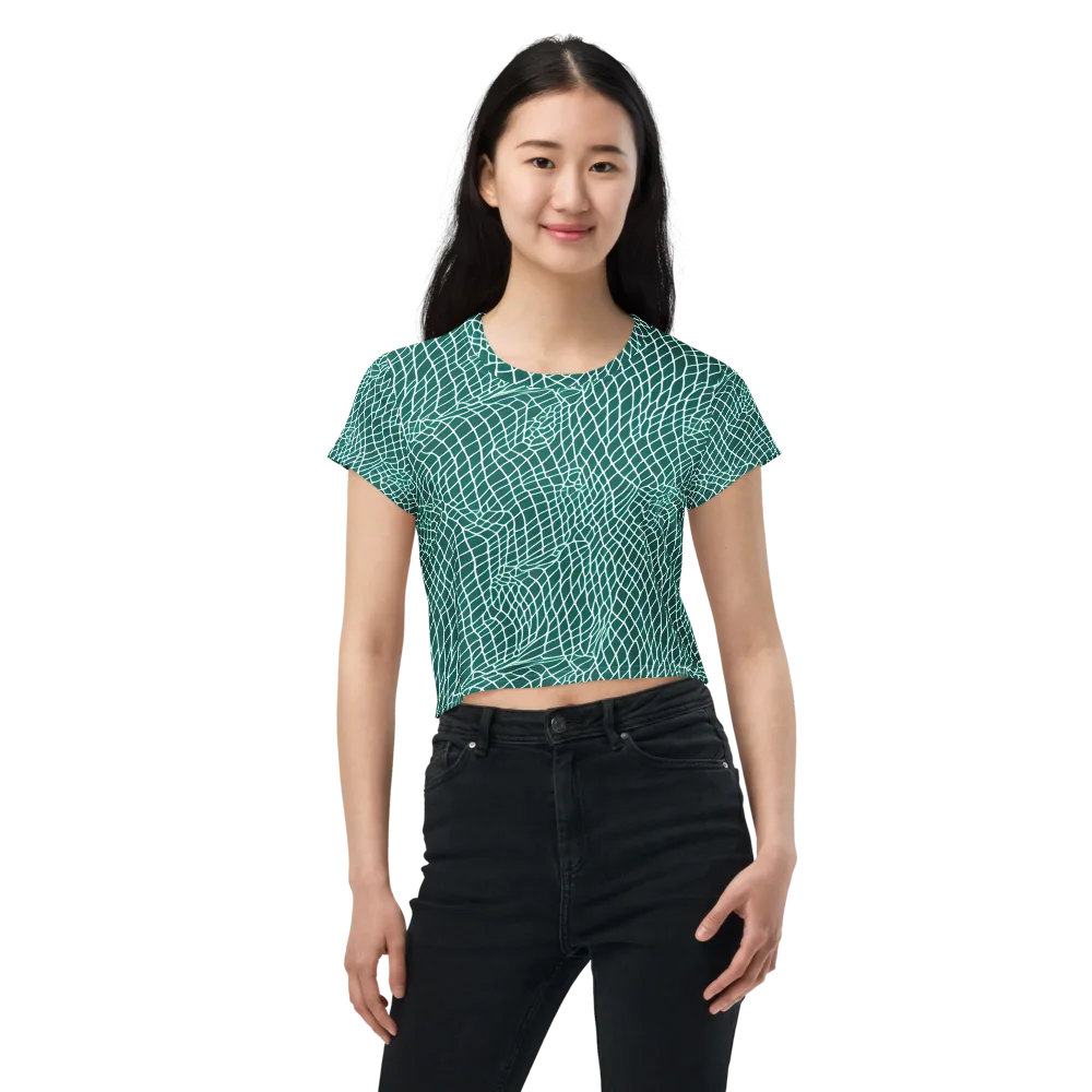 Oceanic Twine on Crop Tee — Front