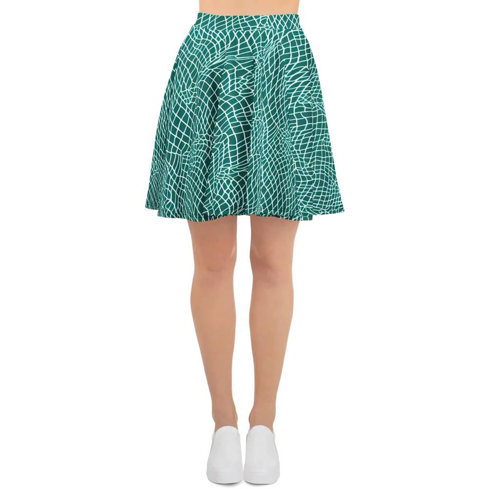 Oceanic Twine on Skater Skirt — Front