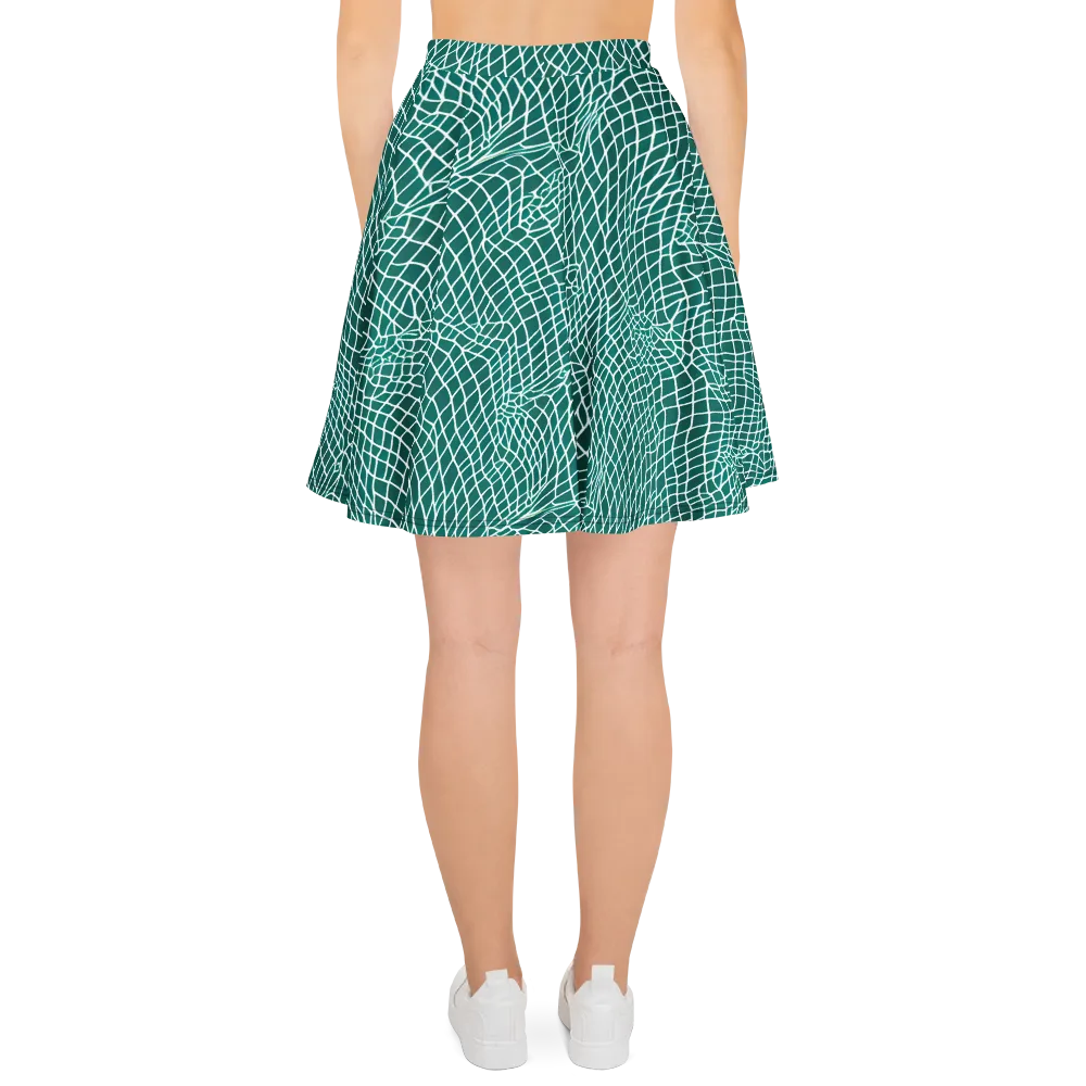 Oceanic Twine on Skater Skirt — Back
