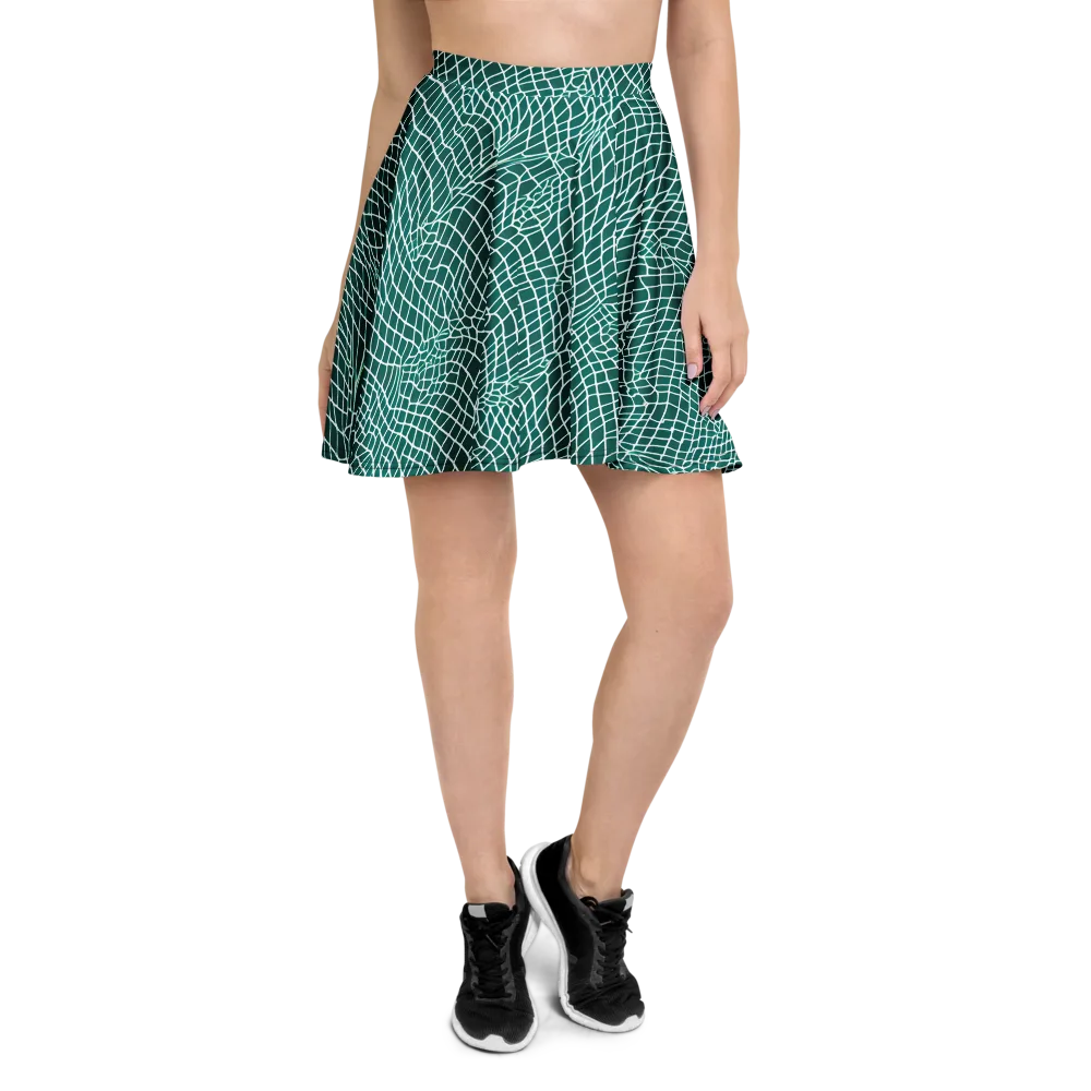 Oceanic Twine on Skater Skirt — Front
