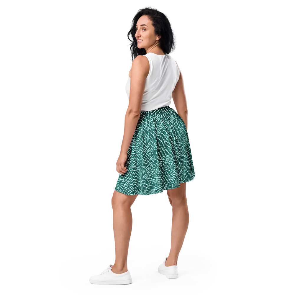 Oceanic Twine on Skater Skirt — Back