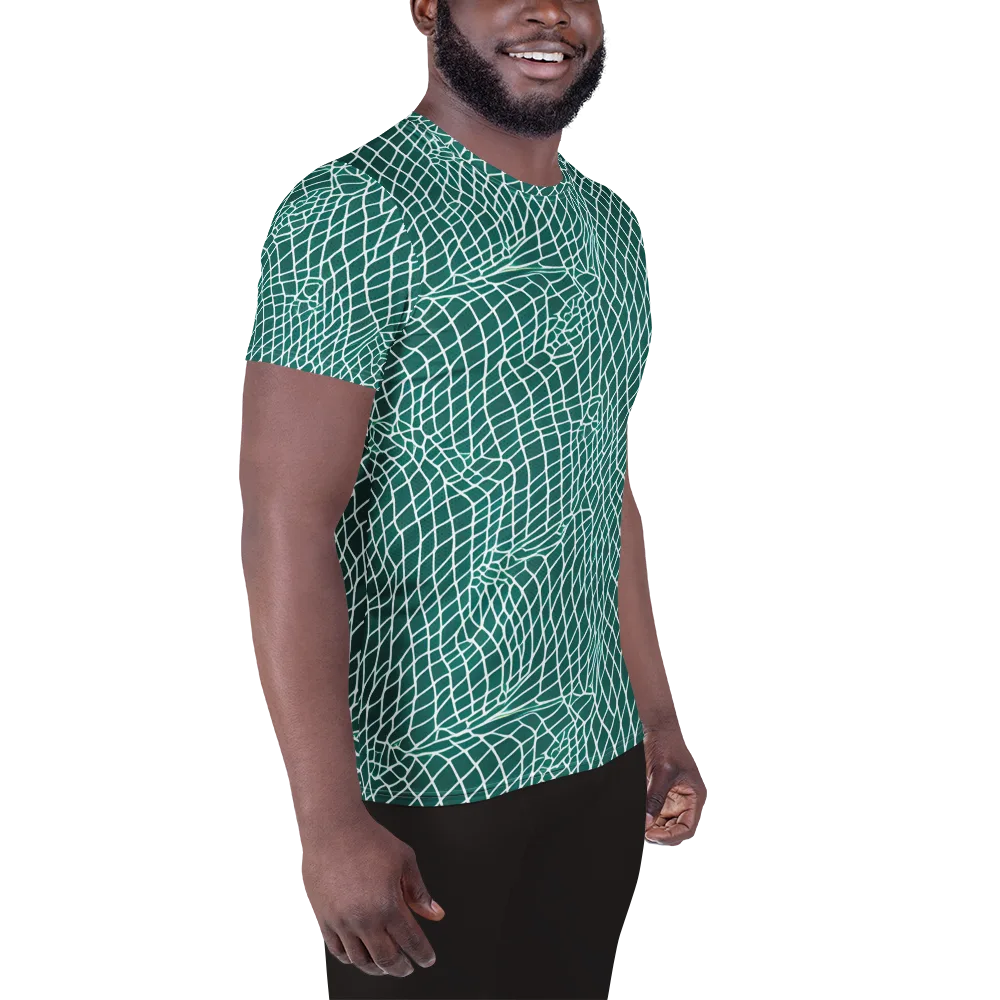 Oceanic Twine on Men's Athletic T-Shirt — Right