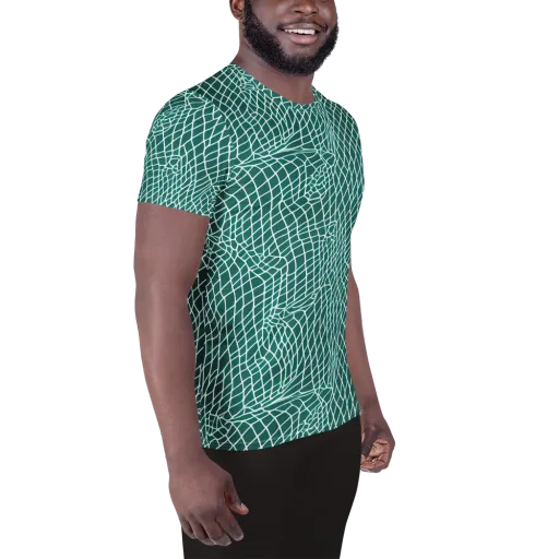 Oceanic Twine on a Men's Athletic T-Shirt