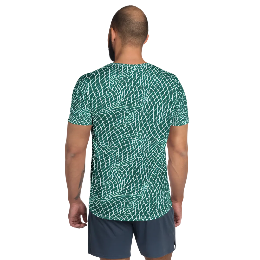 Oceanic Twine on Men's Athletic T-Shirt — Back