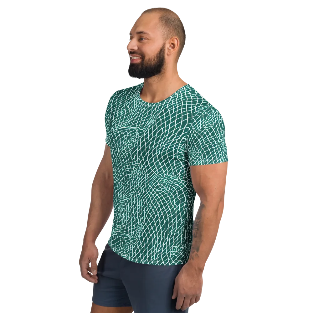 Oceanic Twine on Men's Athletic T-Shirt — Left